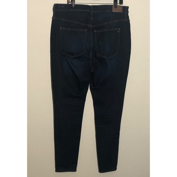 Madewell Jeans Womens 35T Blue  Tall Curvy High Rise Skinny Dark Wash‎ Stretch - Picture 2 of 14